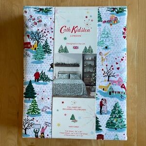 NWT Cath Kidston Shine Bright Cream Full Sheet Set